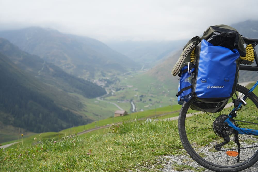 Bike with panniers