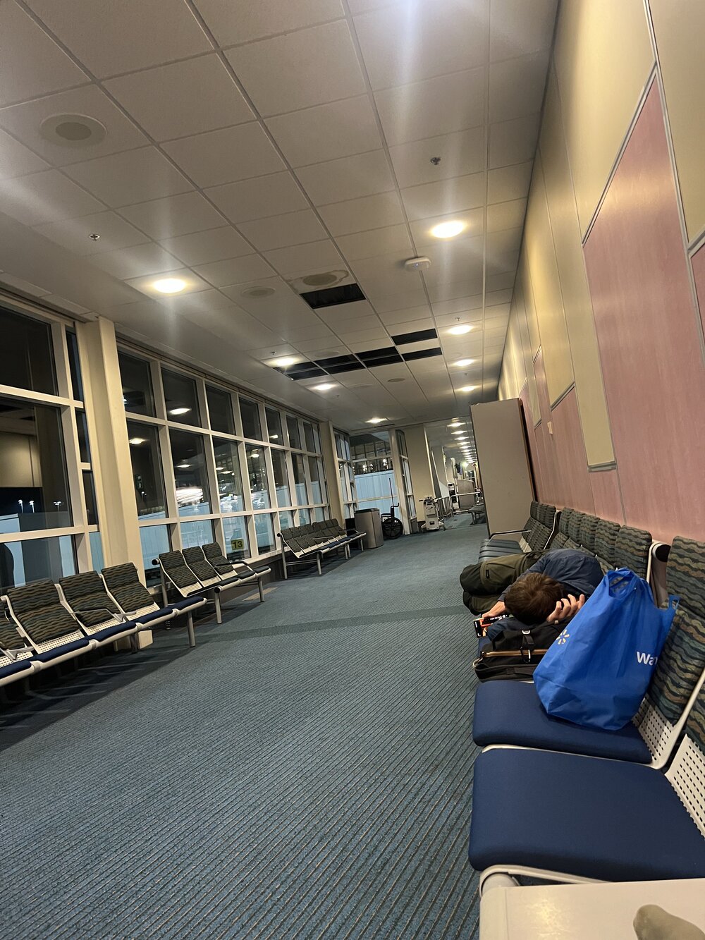 Sleeping in the Vancouver Airport