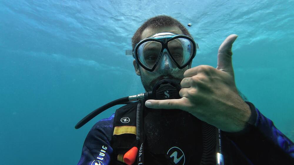 Me diving on Moorea